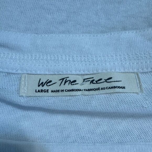 NWT We The Free Chill Out Cold Shoulder Top in Optic White - Picture 6 of 9